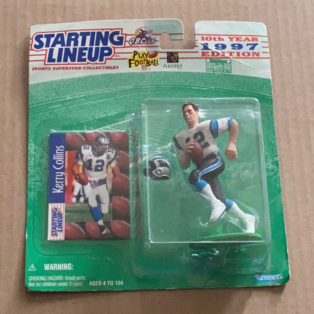 Vintage Starting Lineup 1997 KERRY COLLINS Figure Card Carolina Panthers NFL NEW